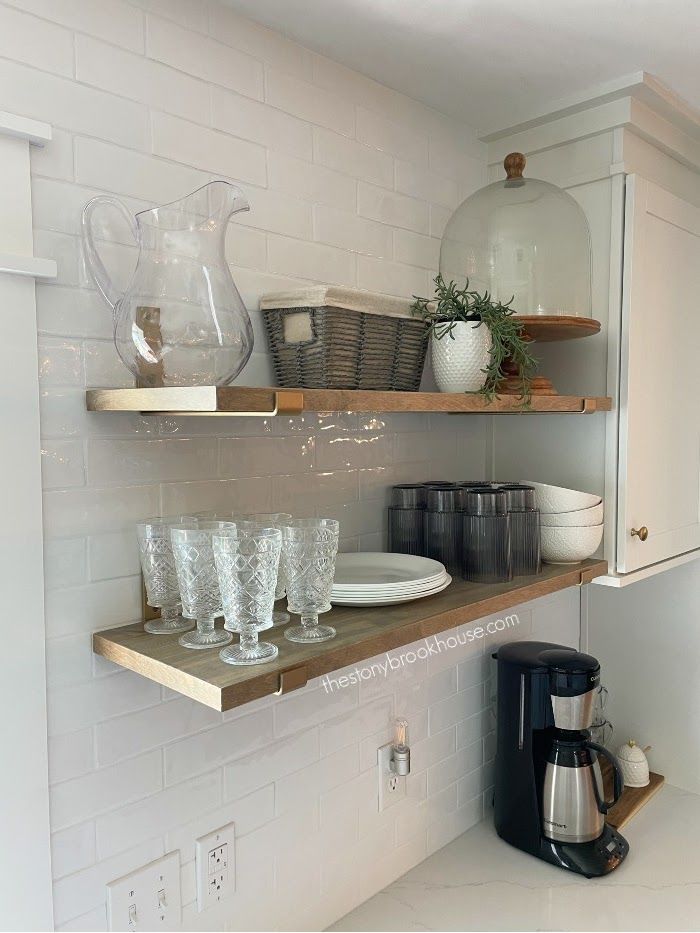 Checking level and layout for shelves tile and cabinets