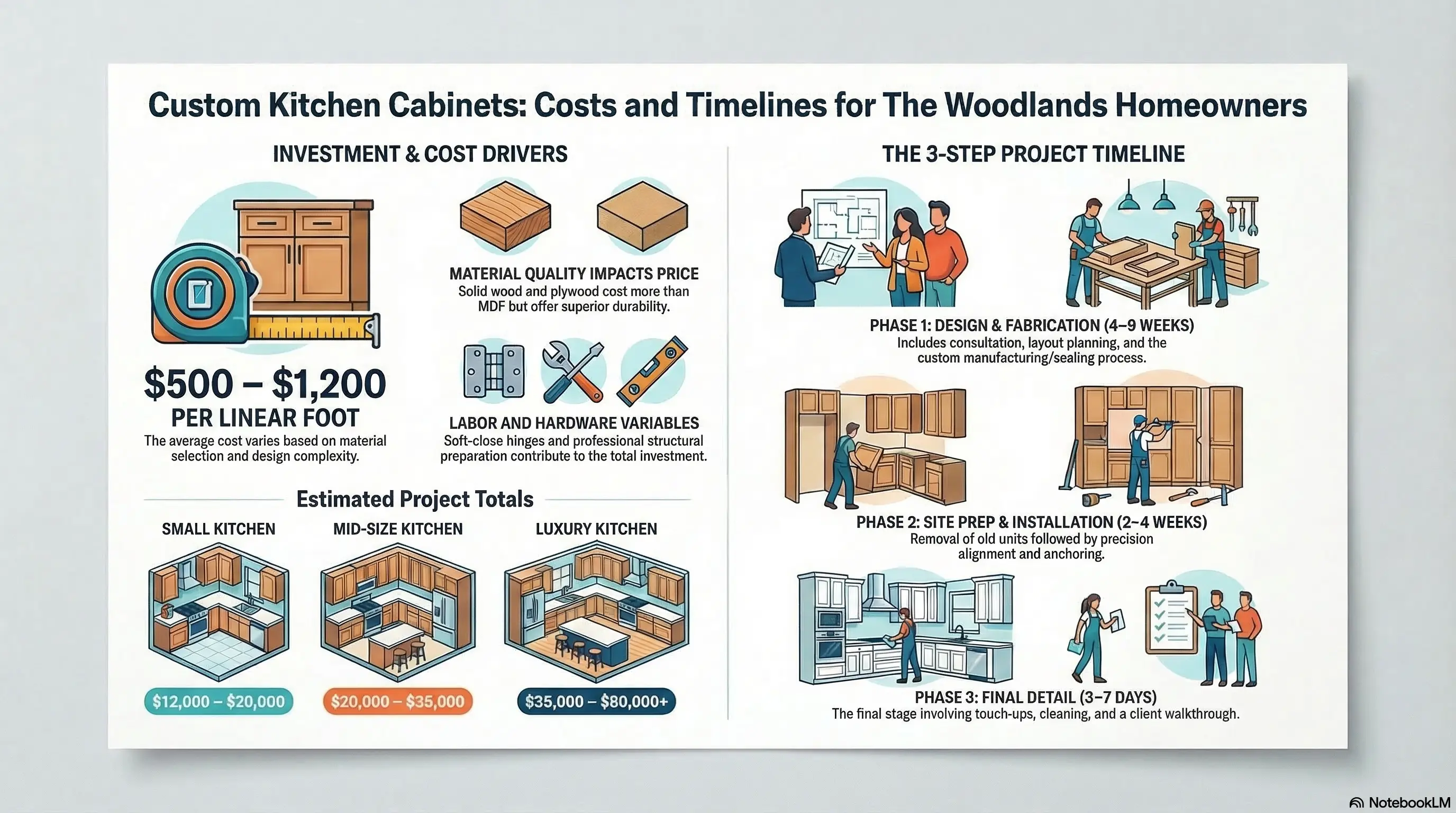 Complete kitchen cabinets in The Woodlands Texas
