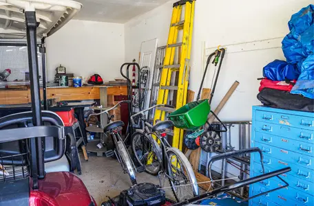 Completed Attached Garage with Storage Solutions