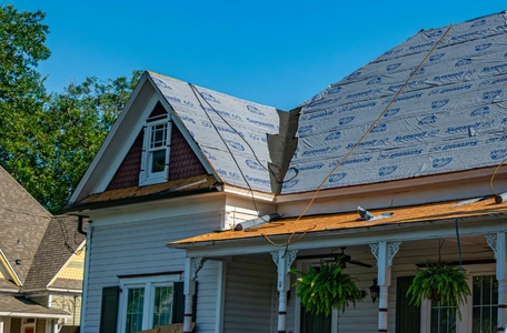 Completed Metal Roof and Gutter System