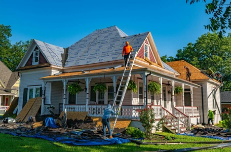 Metal Roof Installation in Progress