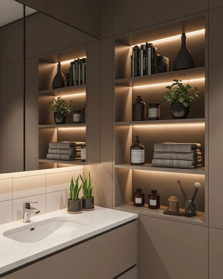 Built-In Bathroom Storage in The Woodlands, Texas