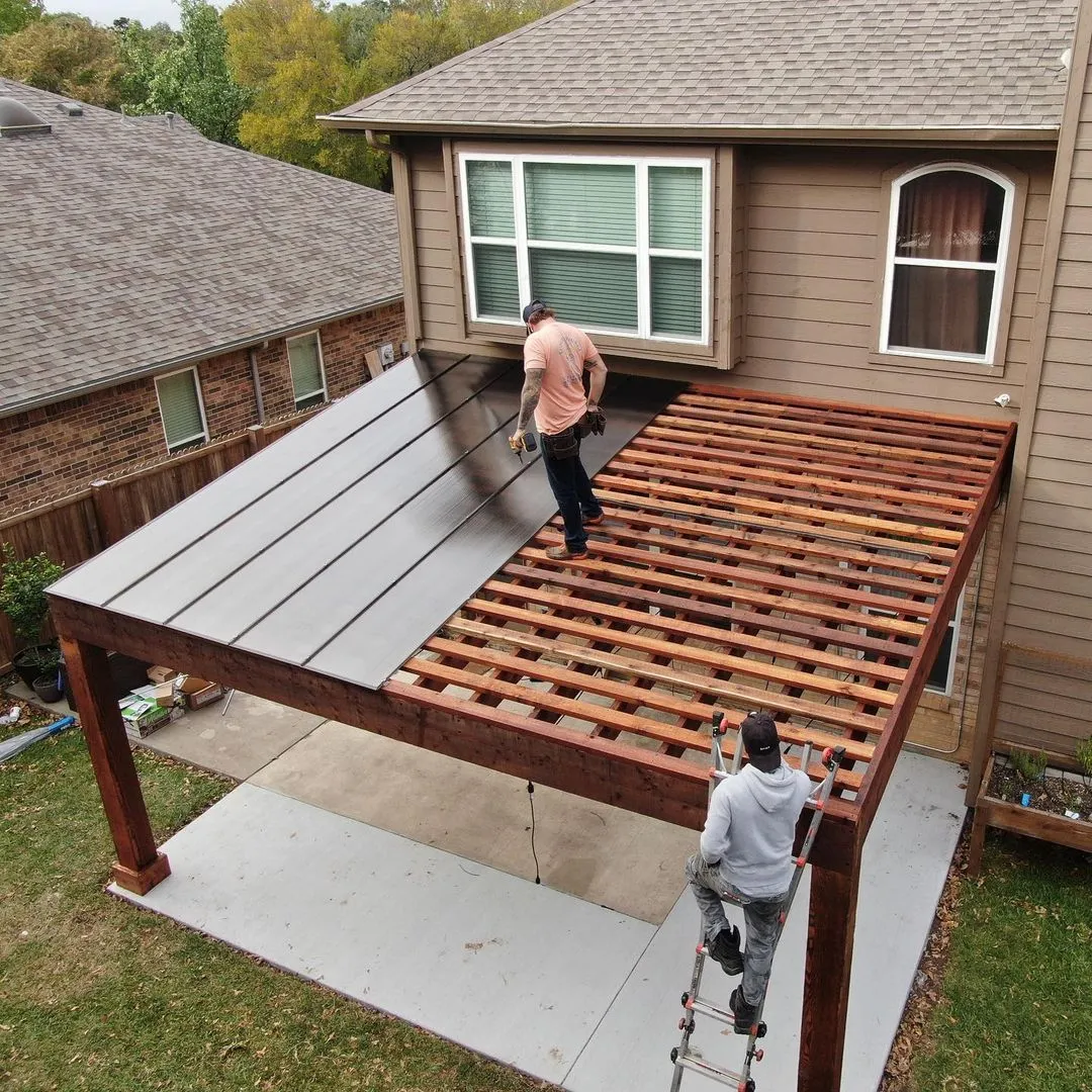 Pergola Pavilion and Covered Patio Construction in Kingspoint Kingwood Texas