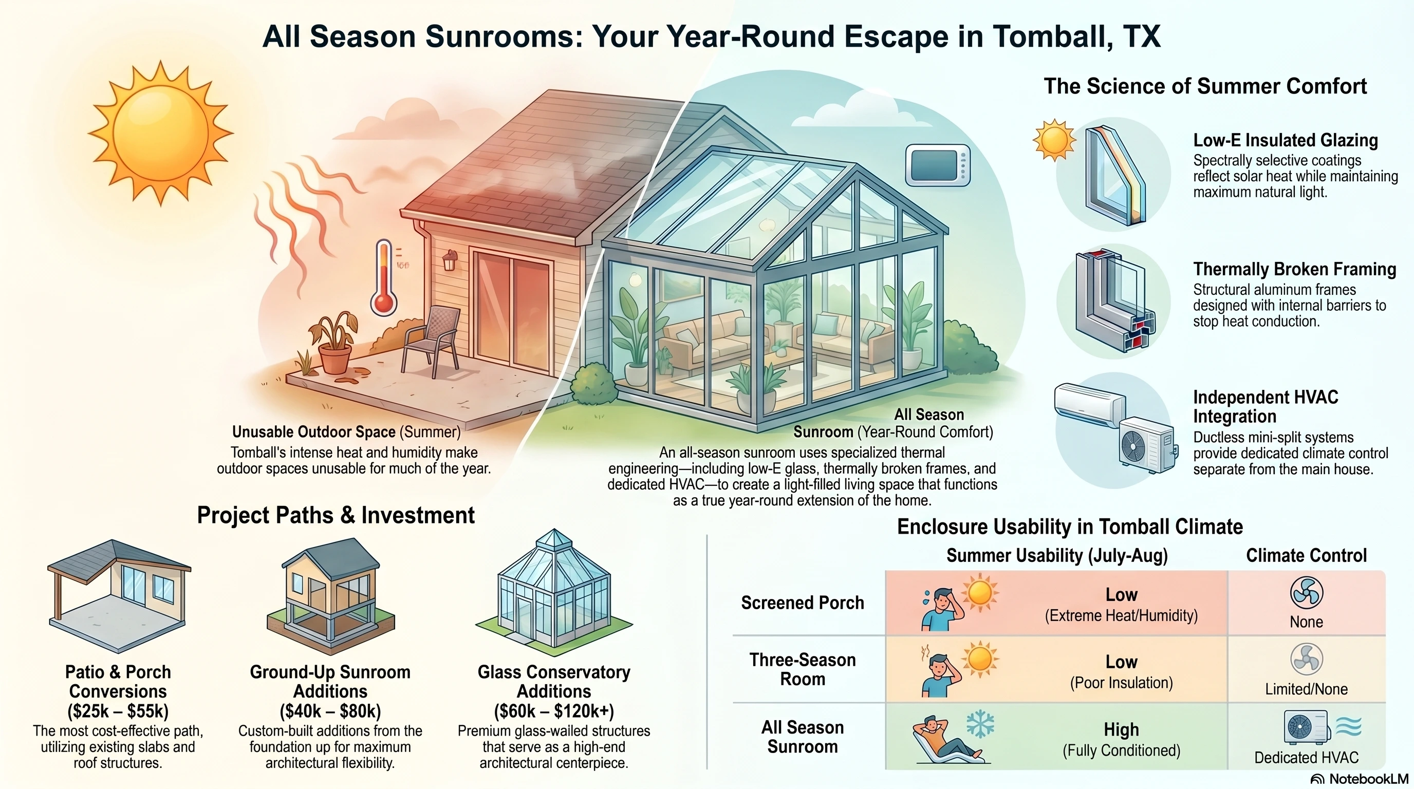 All Season Sunroom Services in Tomball, Texas