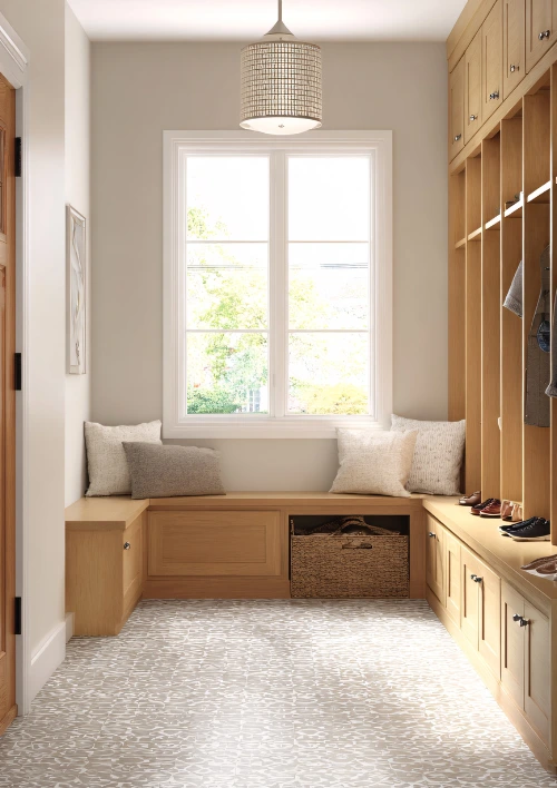 Custom Mudroom Lockers with Bench Seating