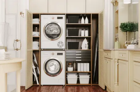 Laundry Room Custom Cabinets Services in Spring, Texas