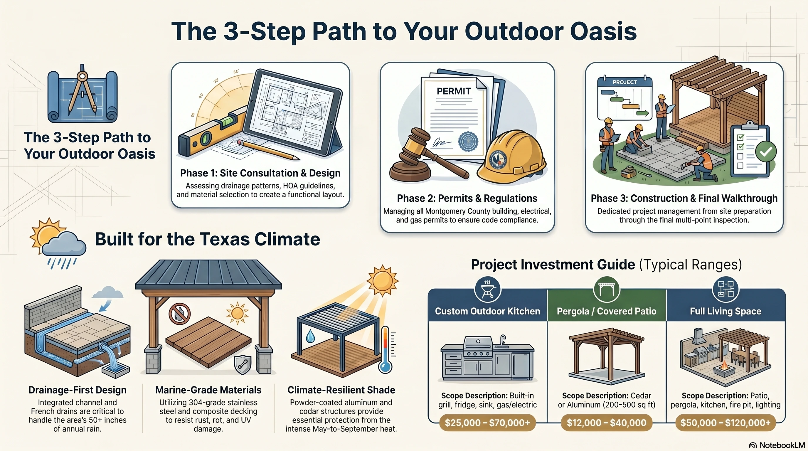 Outdoor Space Construction Services in Montgomery, Texas